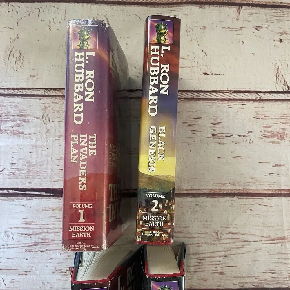 L. Ron Hubbard Mission Earth #1 #2 #6 #7 Hardcover First‎ Edition
